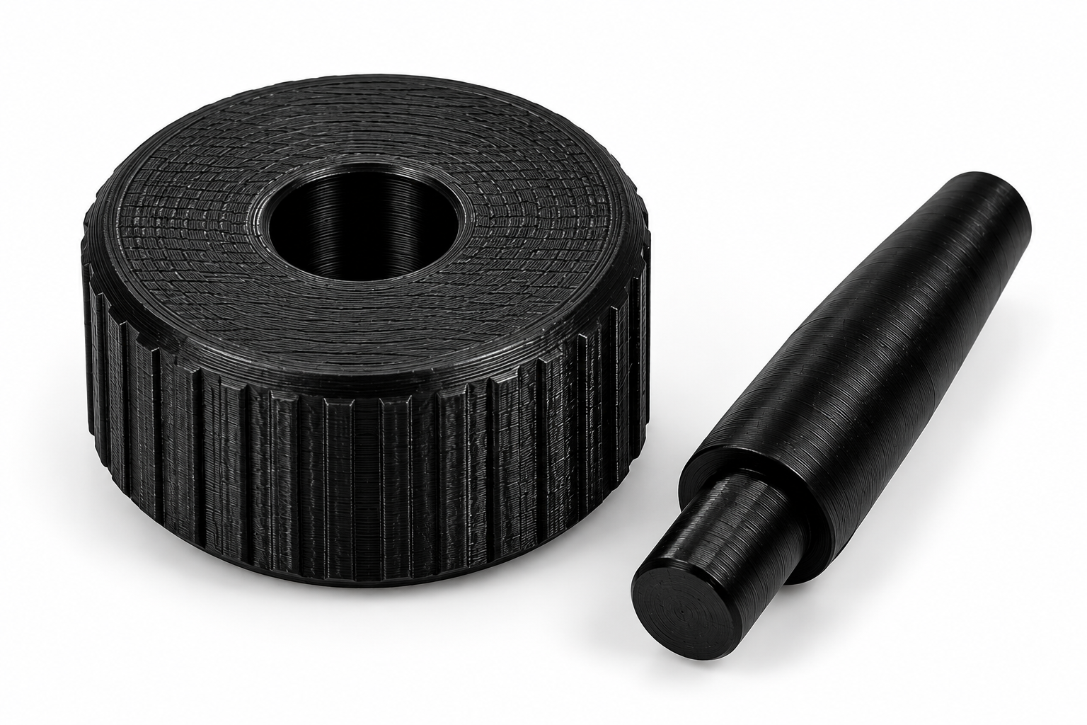 Bosch Denso upper O-ring retainer installation tool with tapered locator and installation die