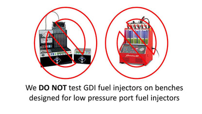 gdi fuel injectors flow testing high pressure
